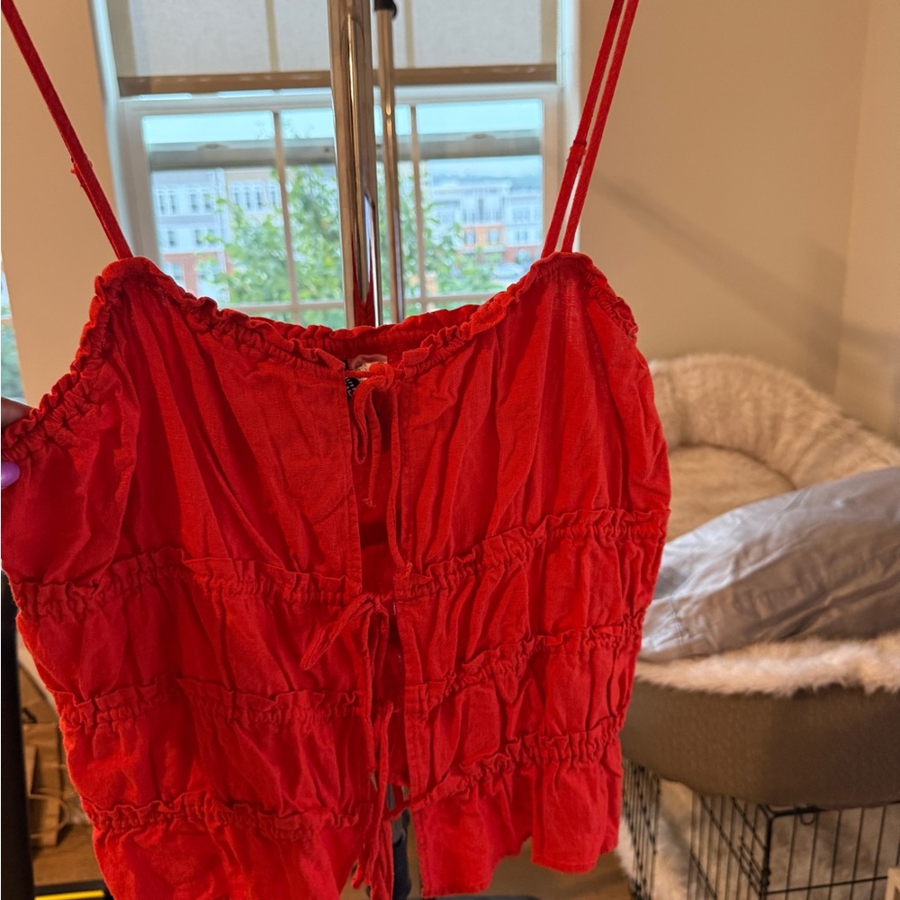 H&M Bright Red Camisole Top